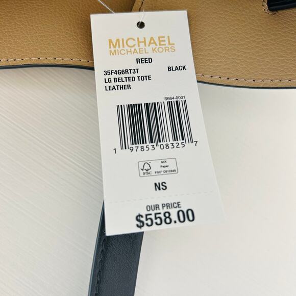 Michael Kors Purse & Wallet Reed Large Tote Bag Black MK - Picture 8 of 11